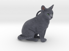 Custom Cat Ornament - Mushu in Full Color Sandstone