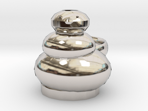 Open Sim Snowman  Ring in Platinum