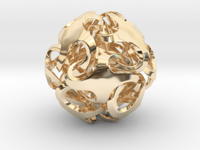 Rhombic Dodecahedron I, pendant in 14K Yellow Gold