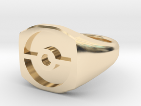 Pokeball Ring-Wide Band (Edit size in description) in 14K Yellow Gold