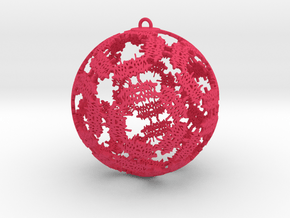 Double Happiness Ornament in Pink Processed Versatile Plastic
