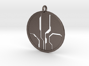 Mantle of Responsibility - Necklace pendant in Polished Bronzed Silver Steel