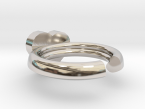 Hearts Ring 20x20mm inner diameter in Platinum