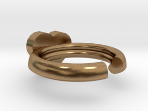 Hearts Ring 20x20mm inner diameter in Natural Brass