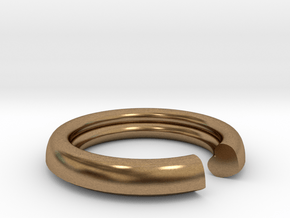 Secret Heart Ring 20x20 inner diameter in Natural Brass