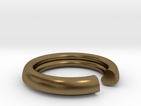 Secret Heart Ring 20x20 inner diameter in Natural Bronze
