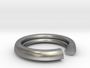 Secret Heart Ring 20x20 inner diameter in Natural Silver