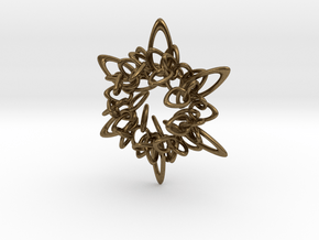 Ring Flower 2 - 5.5cm in Natural Bronze