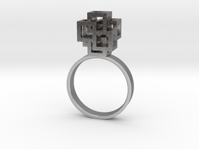 Quadro Ring - US 5 in Natural Silver