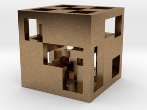 cube_01 in Natural Brass