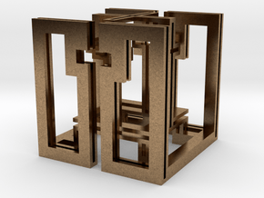 cube_17 in Natural Brass