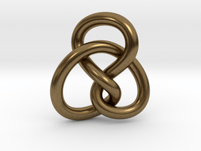Abstract Knot Pendant for Sailors and Ocean Lovers in Natural Bronze