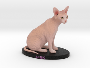 Custom Cat Figurine - Link in Full Color Sandstone