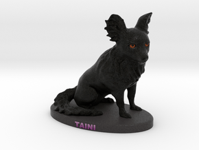Custom Dog Figurine - Taini in Full Color Sandstone