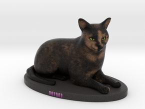 Custom Cat Figurine - Mimi in Full Color Sandstone