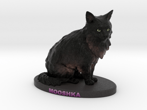 Custom Cat Figurine - Mooshka in Full Color Sandstone