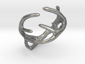 Antlers Ring 17mm  in Natural Silver