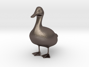 Mallard Duck, Male in Polished Bronzed Silver Steel