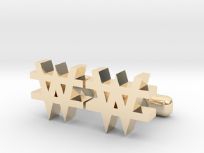 KRW Korean Won Cufflinks, Part of "Currency" Colle in 14K Yellow Gold
