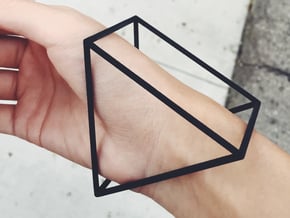 Triangle Bracelet - Large in Black Natural Versatile Plastic
