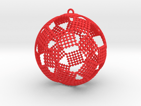 Checkers Ornament in Red Processed Versatile Plastic