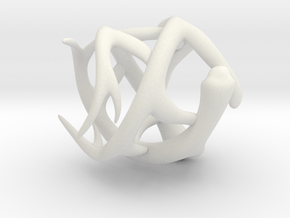 Antler Ring - Size 7(UPDATED) in White Natural Versatile Plastic