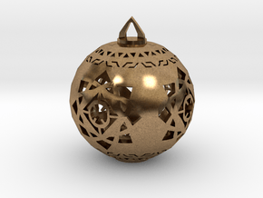Scifi Ornament 1 in Natural Brass
