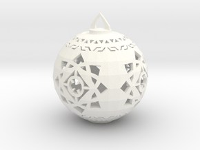 Scifi Ornament 1 in White Processed Versatile Plastic