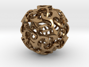 Icosahedron VI, medium in Natural Brass