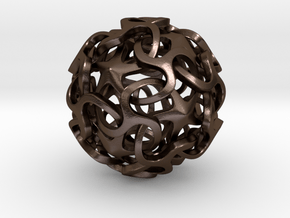 Icosahedron VI, medium in Polished Bronze Steel