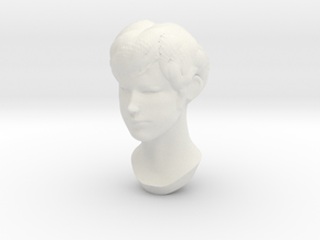 Female Head 2 in White Natural Versatile Plastic