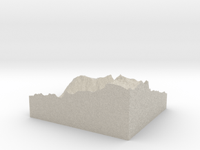 Model of Les Bossons in Natural Sandstone