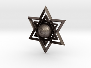 Judaism in Polished Bronzed Silver Steel