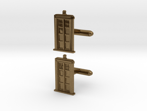 Doctor Who: TARDIS Cufflinks   in Natural Bronze