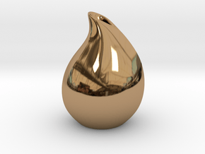 Droplet vase in Polished Brass