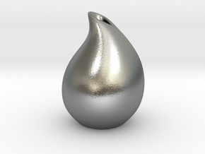 Droplet vase in Natural Silver