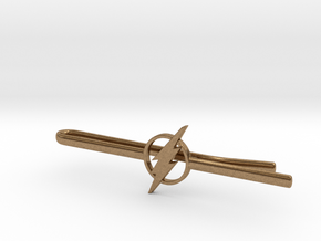 Flash Tie Clip   in Natural Brass