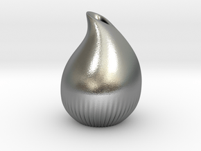 Drop vase in Natural Silver