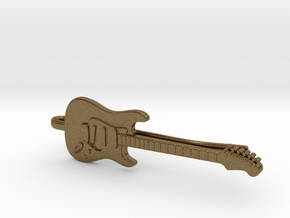 Guitar Tie Clip in Natural Bronze