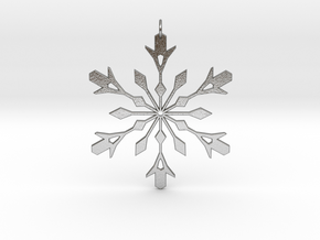 Snowflake Holiday Decor - Tree Ornament in Natural Silver