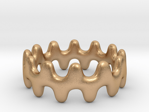 Artistic Wave Ring in Natural Bronze
