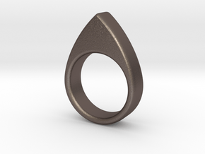 Ring2 Size 7 in Polished Bronzed Silver Steel