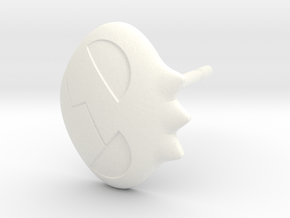 Yoko Skull Clip Stud Earring Remix (.333in) in White Processed Versatile Plastic