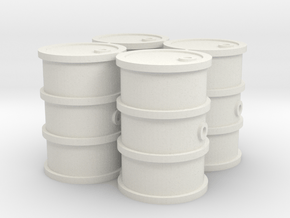 28mm scale oil barrels. in White Natural Versatile Plastic