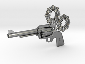 Revolver in Polished Silver