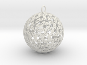 Bucky Bauble 1 in White Natural Versatile Plastic