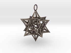 Christmas Bauble 4 in Polished Bronzed Silver Steel