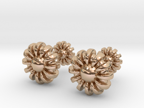 Cufflinks - Flowers in 14k Rose Gold