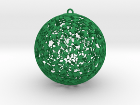 Self Reflection Ornament in Green Processed Versatile Plastic