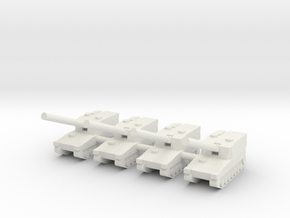 1/285 Type 99 SP Artillery (x4) in White Natural Versatile Plastic